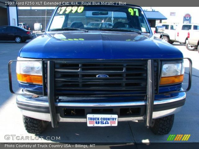 1997 Ford F250 XLT Extended Cab 4x4 in Royal Blue Metallic