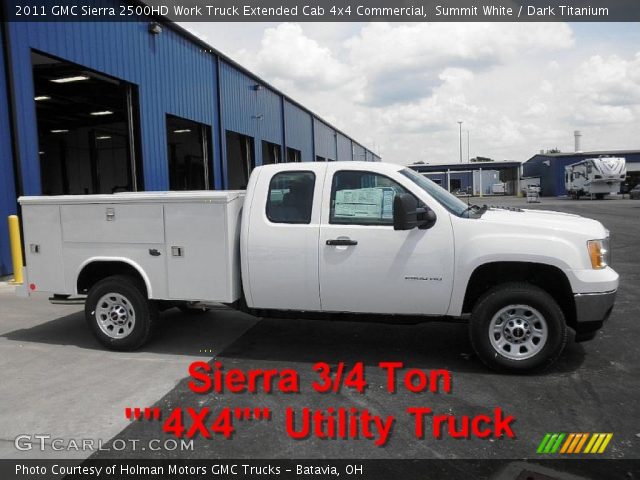 2011 GMC Sierra 2500HD Work Truck Extended Cab 4x4 Commercial in Summit White