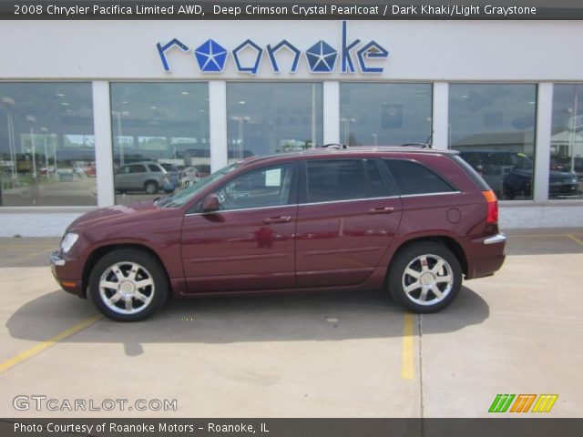 2008 Chrysler Pacifica Limited AWD in Deep Crimson Crystal Pearlcoat