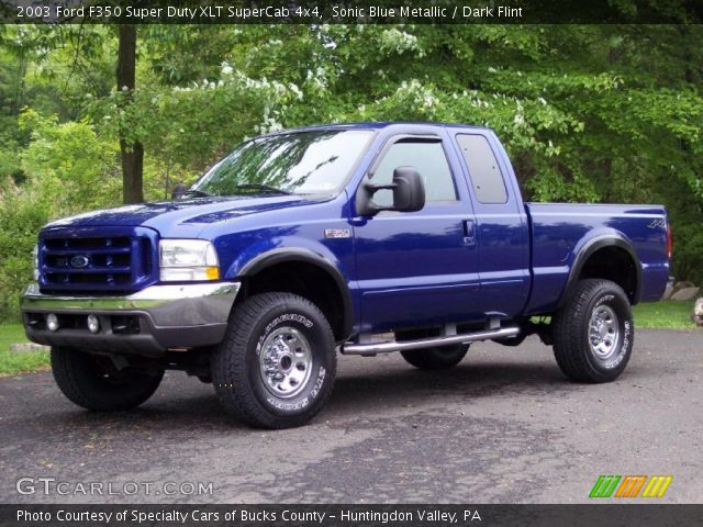 2003 Ford F350 Super Duty XLT SuperCab 4x4 in Sonic Blue Metallic