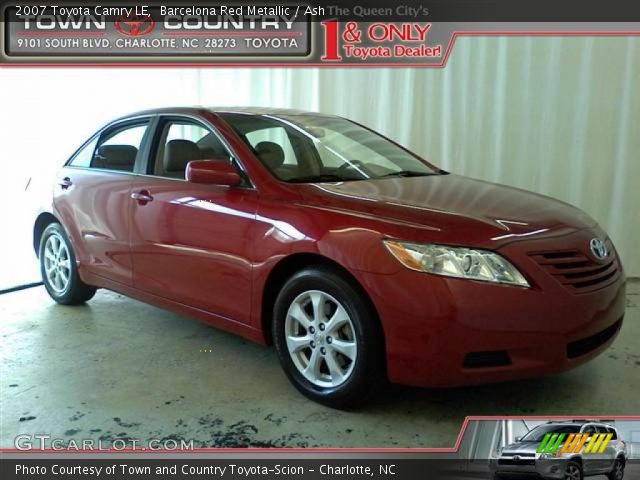 2007 Toyota Camry LE in Barcelona Red Metallic
