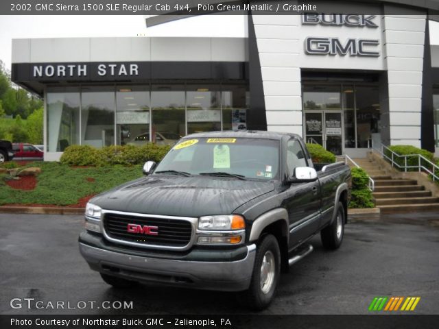 2002 GMC Sierra 1500 SLE Regular Cab 4x4 in Polo Green Metallic