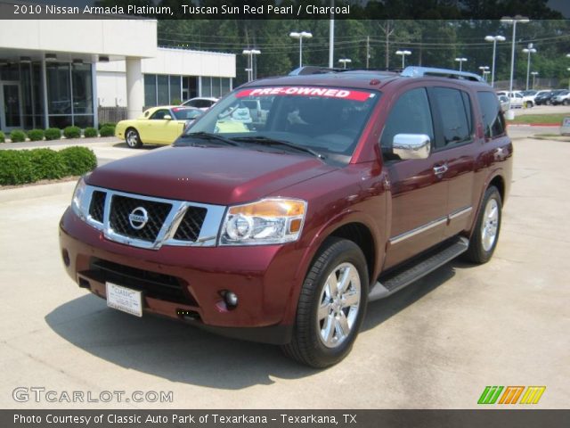 2010 Nissan Armada Platinum in Tuscan Sun Red Pearl