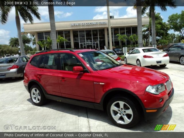 2008 BMW X3 3.0si in Crimson Red