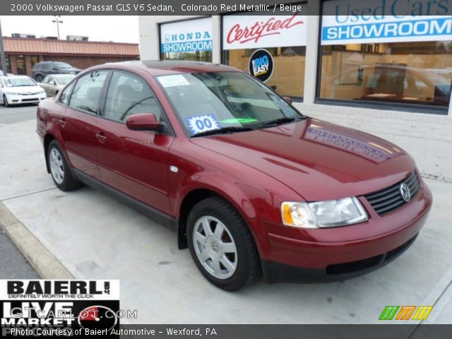 2000 Volkswagen Passat GLS V6 Sedan in Colorado Red Metallic