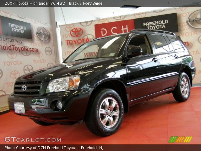 2007 Toyota Highlander V6 4WD in Black