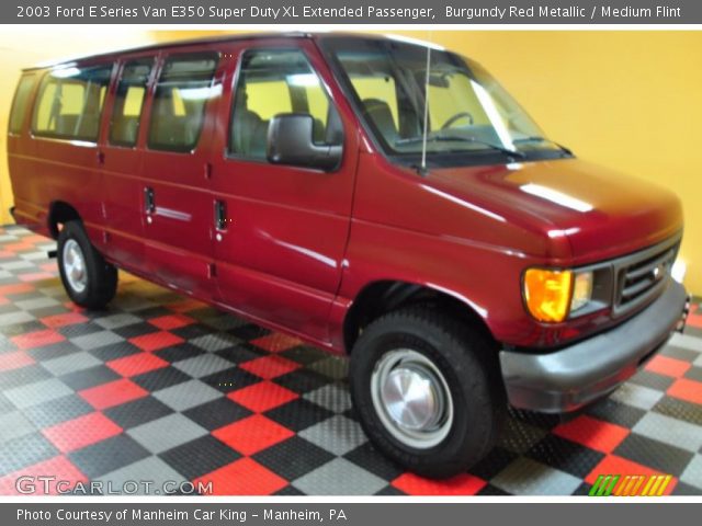 2003 Ford E Series Van E350 Super Duty XL Extended Passenger in Burgundy Red Metallic