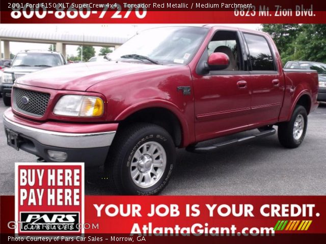 2001 Ford F150 XLT SuperCrew 4x4 in Toreador Red Metallic