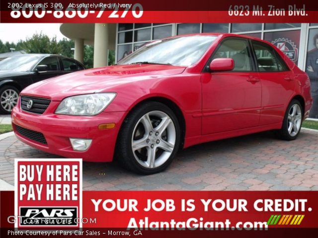 2002 Lexus IS 300 in Absolutely Red