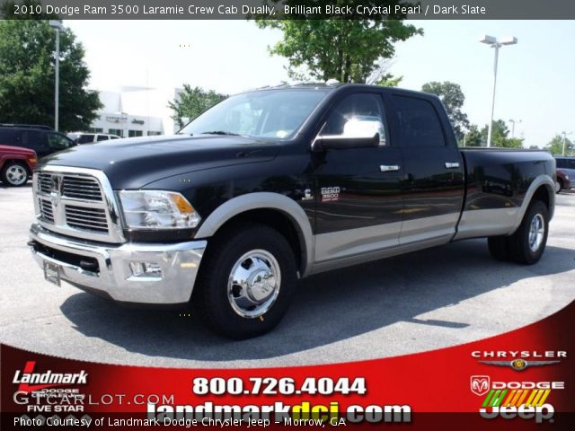 2010 Dodge Ram 3500 Laramie Crew Cab Dually in Brilliant Black Crystal Pearl