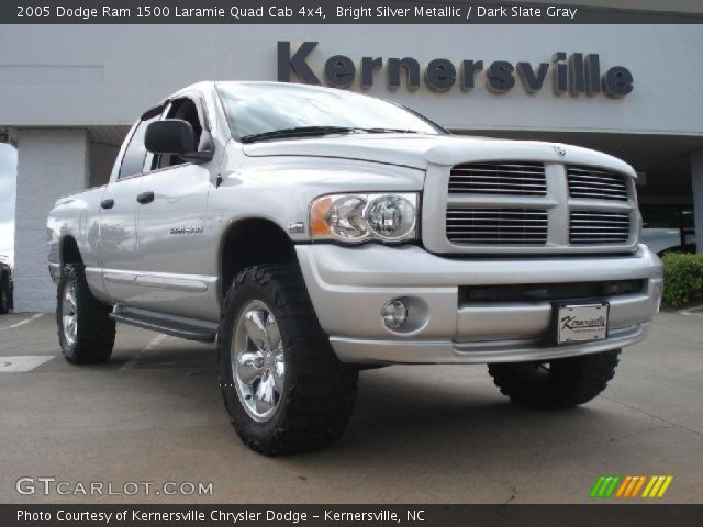 2005 Dodge Ram 1500 Laramie Quad Cab 4x4 in Bright Silver Metallic