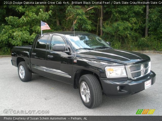 2010 Dodge Dakota Laramie Crew Cab 4x4 in Brilliant Black Crystal Pearl