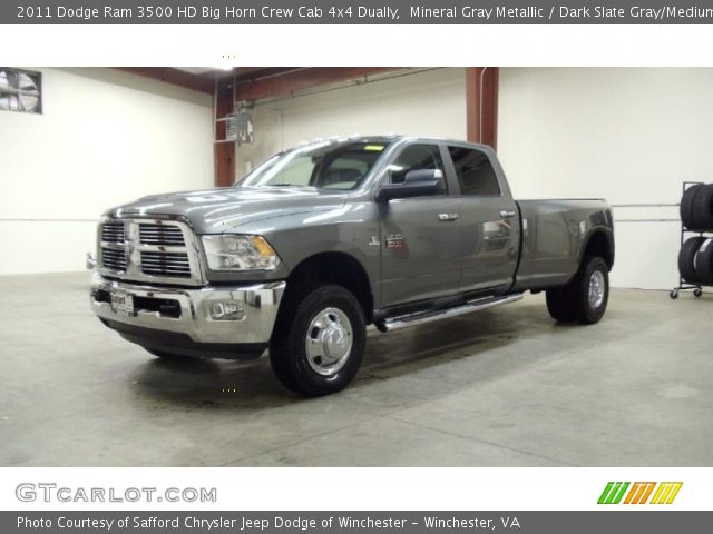 2011 Dodge Ram 3500 HD Big Horn Crew Cab 4x4 Dually in Mineral Gray Metallic