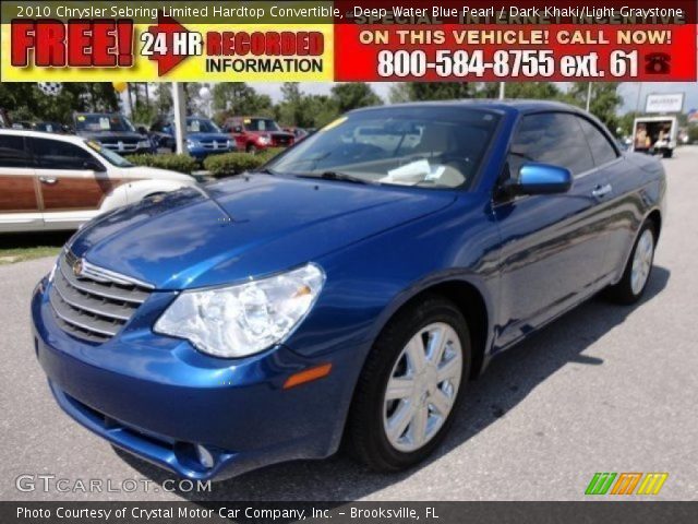 2010 Chrysler Sebring Limited Hardtop Convertible in Deep Water Blue Pearl
