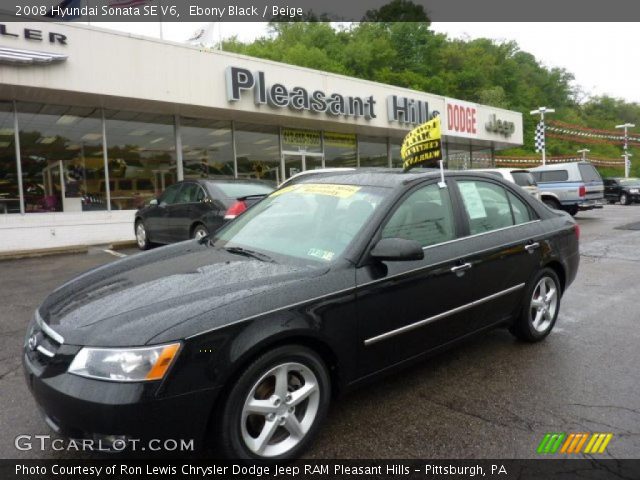 2008 Hyundai Sonata SE V6 in Ebony Black