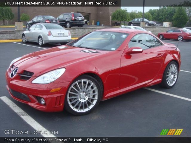 Red mercedes slk 55 amg