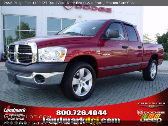 2008 Dodge Ram 1500 SXT Quad Cab in Blaze Red Crystal Pearl