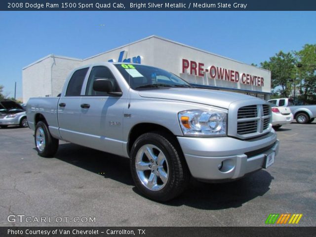 2008 Dodge Ram 1500 Sport Quad Cab in Bright Silver Metallic