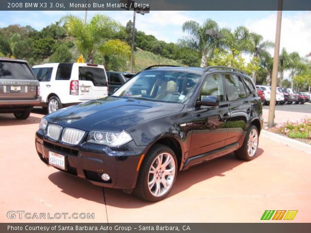 2008 BMW X3 3.0si in Monaco Blue Metallic