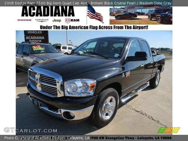 2008 Dodge Ram 2500 Big Horn Quad Cab 4x4 in Brilliant Black Crystal Pearl