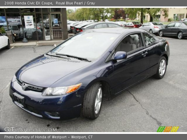2008 Honda Civic EX Coupe in Royal Blue Pearl