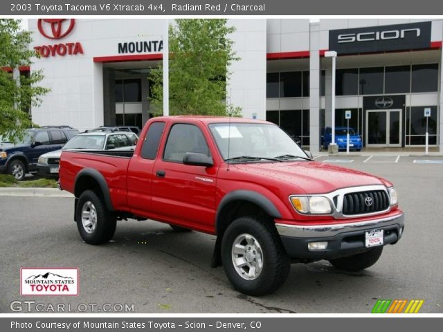 2003 Toyota Tacoma V6 Xtracab 4x4 in Radiant Red
