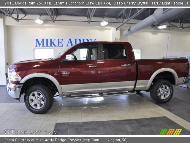 2011 Dodge Ram 2500 HD Laramie Longhorn Crew Cab 4x4 in Deep Cherry Crystal Pearl