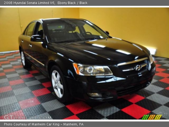 2008 Hyundai Sonata Limited V6 in Ebony Black