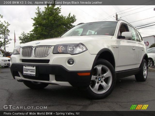 2008 BMW X3 3.0si in Alpine White