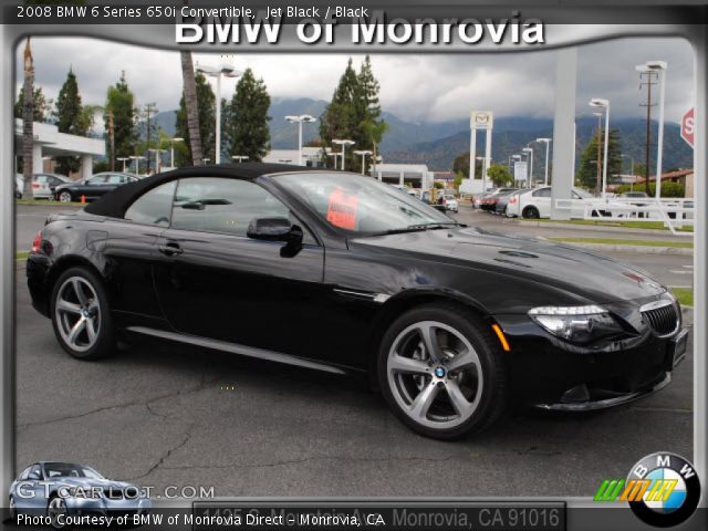 2008 BMW 6 Series 650i Convertible in Jet Black