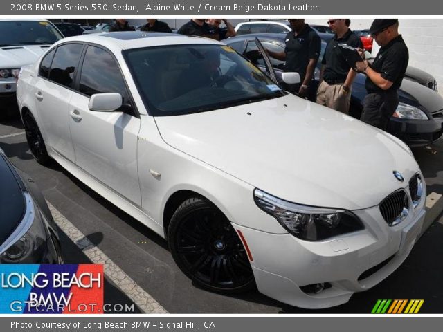 2008 BMW 5 Series 550i Sedan in Alpine White