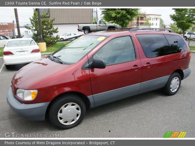 1999 Toyota Sienna CE in Sunfire Red Pearl
