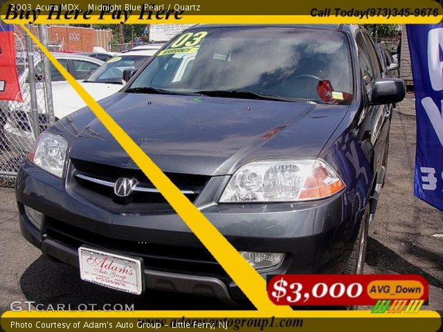 2003 Acura MDX  in Midnight Blue Pearl