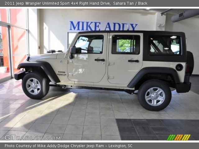 2011 Jeep Wrangler Unlimited Sport 4x4 Right Hand Drive in Sahara Tan