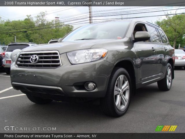 2008 Toyota Highlander Sport 4WD in Cypress Green Pearl