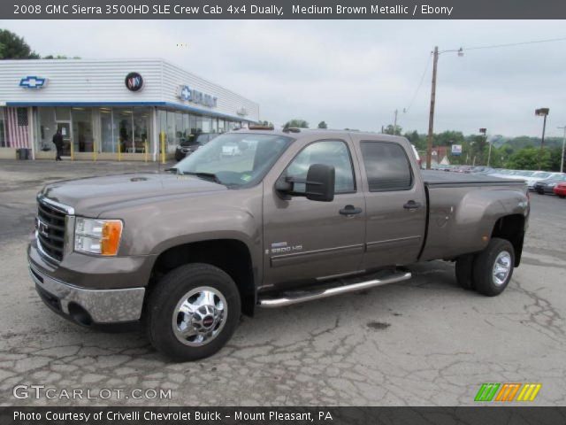 2008 GMC Sierra 3500HD SLE Crew Cab 4x4 Dually in Medium Brown Metallic