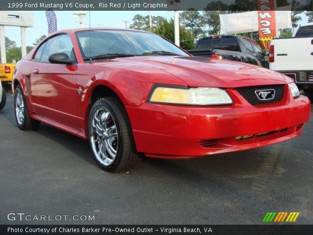 1999 Ford Mustang V6 Coupe in Rio Red