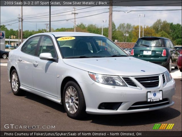 2009 Saab 9-3 2.0T Sport Sedan in Snow Silver Metallic