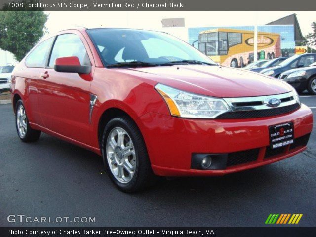 2008 Ford Focus SES Coupe in Vermillion Red