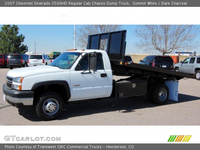 2007 Chevrolet Silverado 3500HD Regular Cab Chassis Dump Truck in Summit White