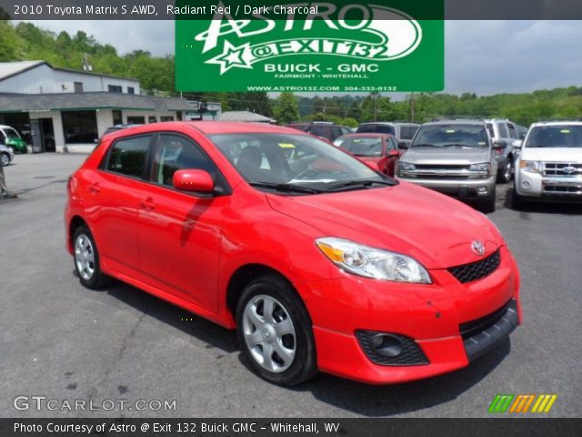 2010 Toyota Matrix S AWD in Radiant Red