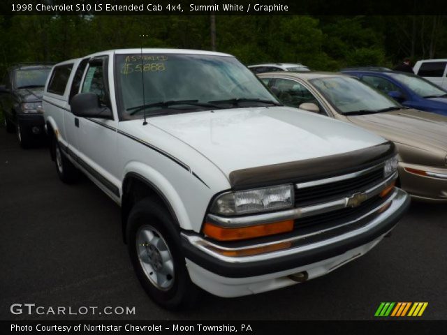 1998 Chevrolet S10 LS Extended Cab 4x4 in Summit White