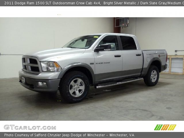 2011 Dodge Ram 1500 SLT Outdoorsman Crew Cab 4x4 in Bright Silver Metallic