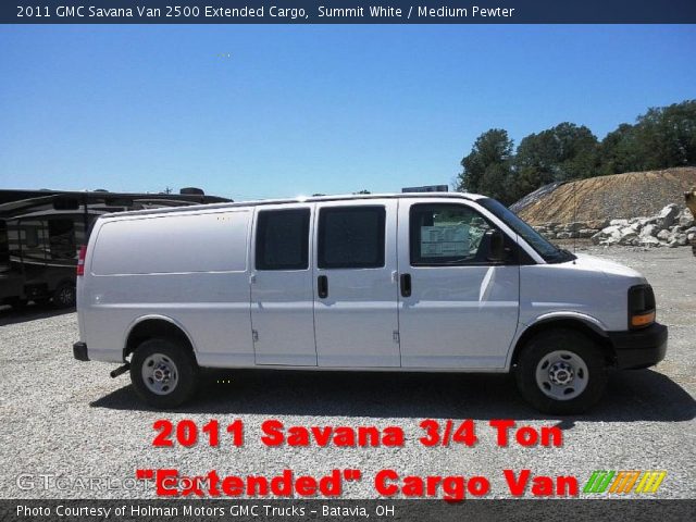 2011 GMC Savana Van 2500 Extended Cargo in Summit White