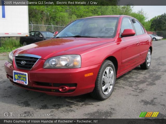 2005 Hyundai Elantra GLS Sedan in Electric Red Metallic