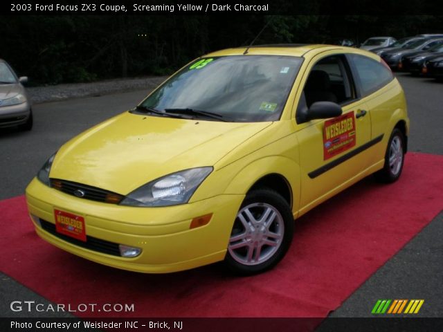2003 Ford Focus ZX3 Coupe in Screaming Yellow
