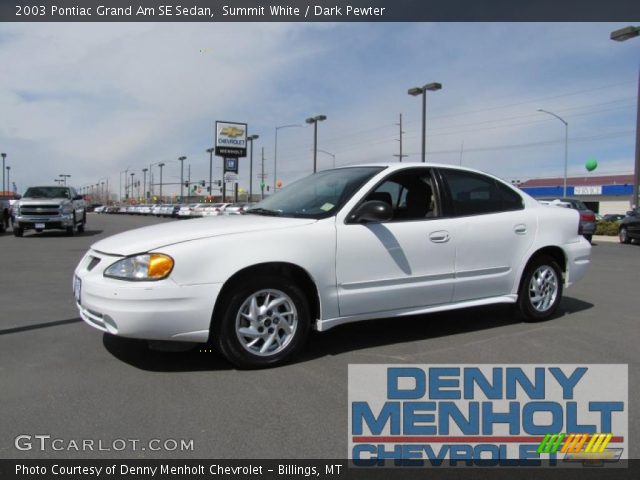 2003 Pontiac Grand Am SE Sedan in Summit White