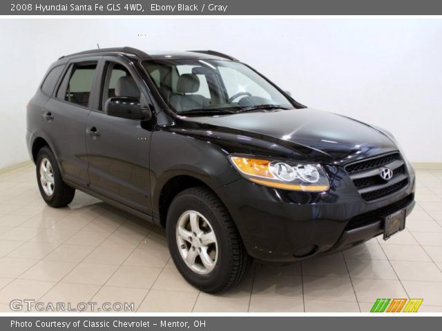 2008 Hyundai Santa Fe GLS 4WD in Ebony Black