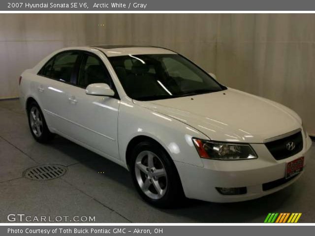 2007 Hyundai Sonata SE V6 in Arctic White