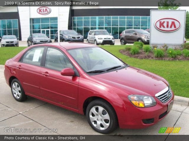 2009 Kia Spectra EX Sedan in Spicy Red Metallic